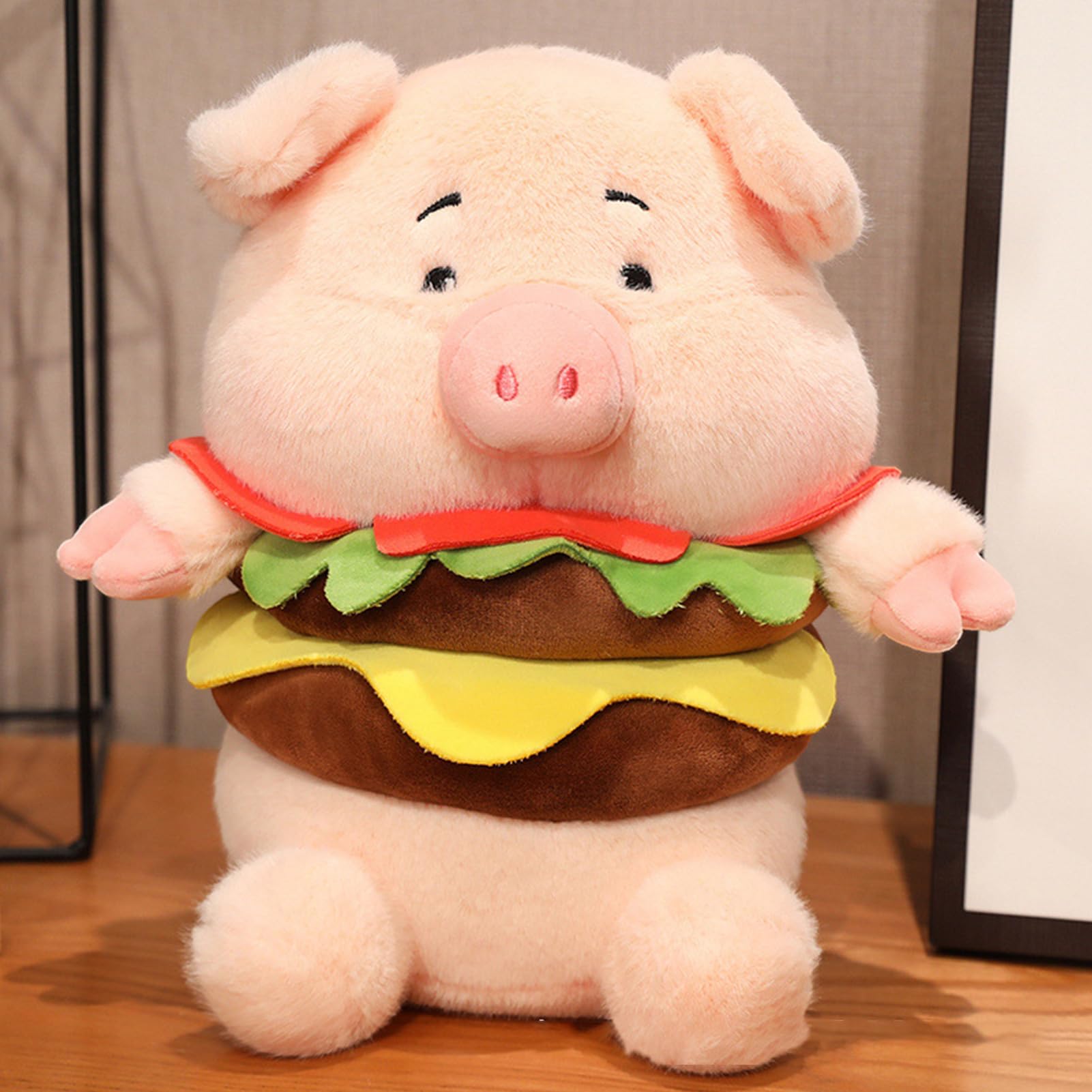 Amazon.co.jp: バーガードッグブタのぬいぐるみ ハンバーガー犬ブタ型